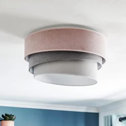 Plafondlamp Pastel Trio Ø 45 cm roze/grijs/lichtgrijs