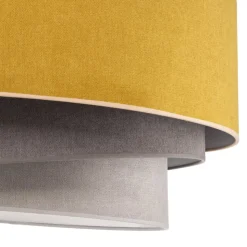 Plafondlamp Pastel Trio Ø 60 cm mosterd/grijs/lichtgrijs