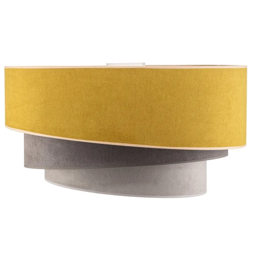 Plafondlamp Pastel Trio Ø 60 cm mosterd/grijs/lichtgrijs