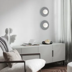 Plafondlamp Pixie, grijs, glas, Ø 25 cm, bol, G9