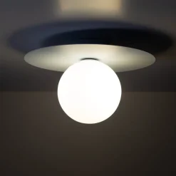 Plafondlamp Pixie, lichtblauw, glas, Ø 25 cm, bol, G9