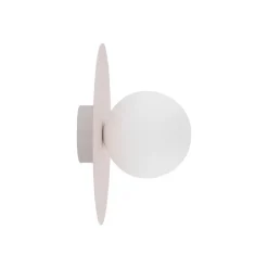 Plafondlamp Pixie, roze, glas, Ø 25 cm, bol, G9