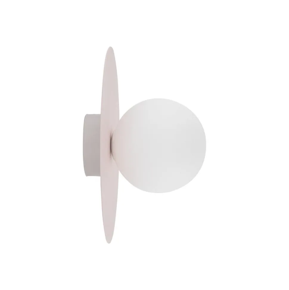 Plafondlamp Pixie, roze, glas, Ø 25 cm, bol, G9