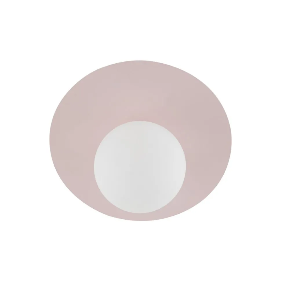 Plafondlamp Pixie, roze, glas, Ø 25 cm, bol, G9