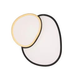 Plafondlamp Rise, zwart-goud, 43 x 36 cm, CCT, dimbaar