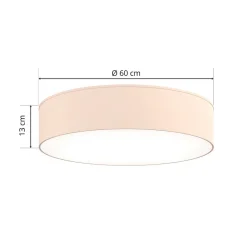 Plafondlamp Rondo, beige, Ø 60 cm