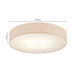 Plafondlamp Rondo, beige Ø 80 cm