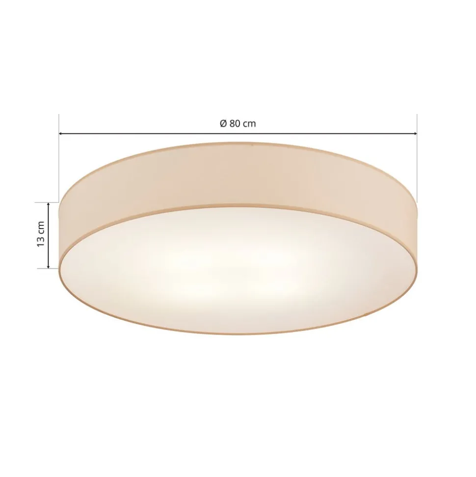 Plafondlamp Rondo, beige Ø 80 cm