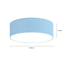 Plafondlamp Rondo, blauw, Ø 45 cm