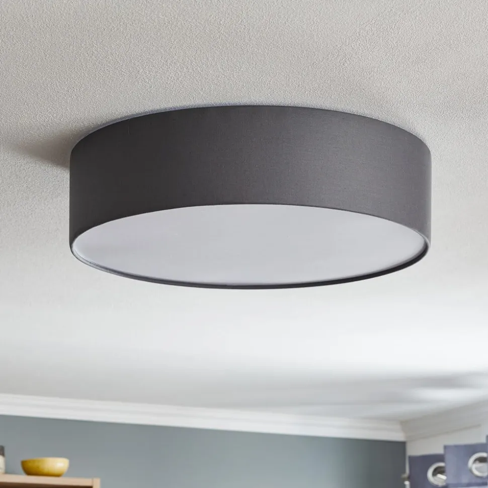 Plafondlamp Rondo, grijs, Ø 50 cm