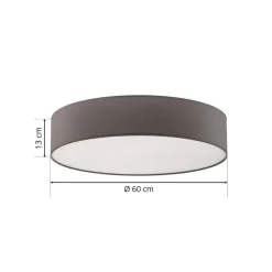 Plafondlamp Rondo, grijs Ø 60 cm