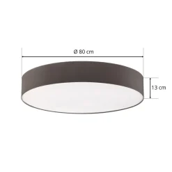 Plafondlamp Rondo, grijs Ø 80 cm