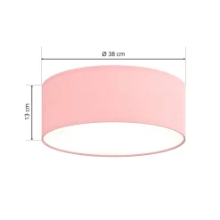 Plafondlamp Rondo Kids, Ø 38 cm, roze