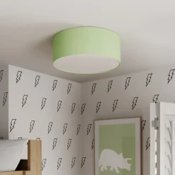 Plafondlamp Rondo Kids, Ø 38 cm, groen