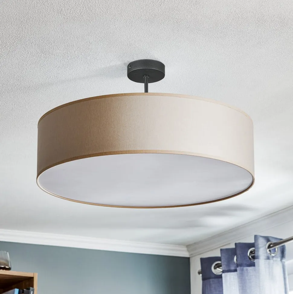 Plafondlamp Rondo met afstand, crème Ø 60 cm