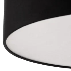 Plafondlamp Rondo, zwart, Ø 50 cm