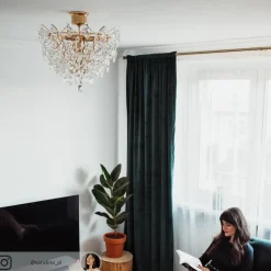 Plafondlamp Rosendal Ø 48 cm goud