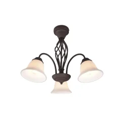 Plafondlamp Rustica, roestkleuren, 3-lamps