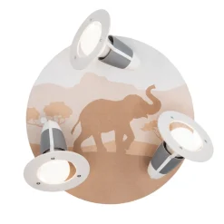 Plafondlamp Scandi Savanne, oranje, Ø 29 cm, 3-lamps