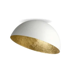 Plafondlamp Sfera, Ø 35 cm, wit/goud