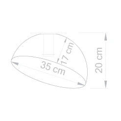 Plafondlamp Sfera, Ø 35 cm, wit/goud