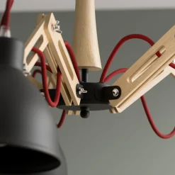 Plafondlamp Skansen 5-lamps verstelbaar zwart