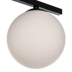 Plafondlamp Smart, zwart/opaal, 3-lamps