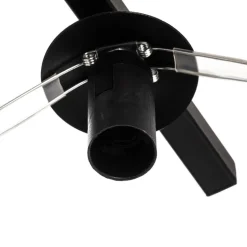 Plafondlamp Smart, zwart/opaal, 3-lamps