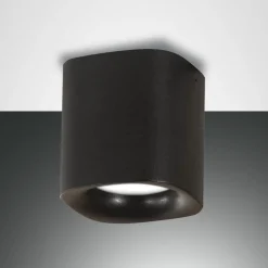 Plafondlamp Smooth, 1-lamp, zwart, IP44