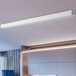 Plafondlamp Soft, 125 x 6 cm, wit, aluminium, G13