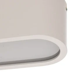 Plafondlamp Soft, 125 x 6 cm, wit, aluminium, G13