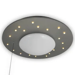 Plafondlamp Starlight met sterrenhemel, zilver