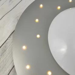 Plafondlamp Starlight met sterrenhemel, zilver