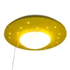 Plafondlamp Starlight met sterrenhemel, geel