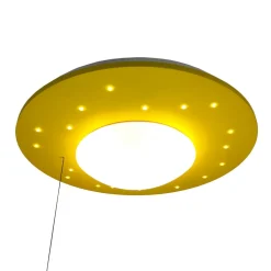 Plafondlamp Starlight met sterrenhemel, geel