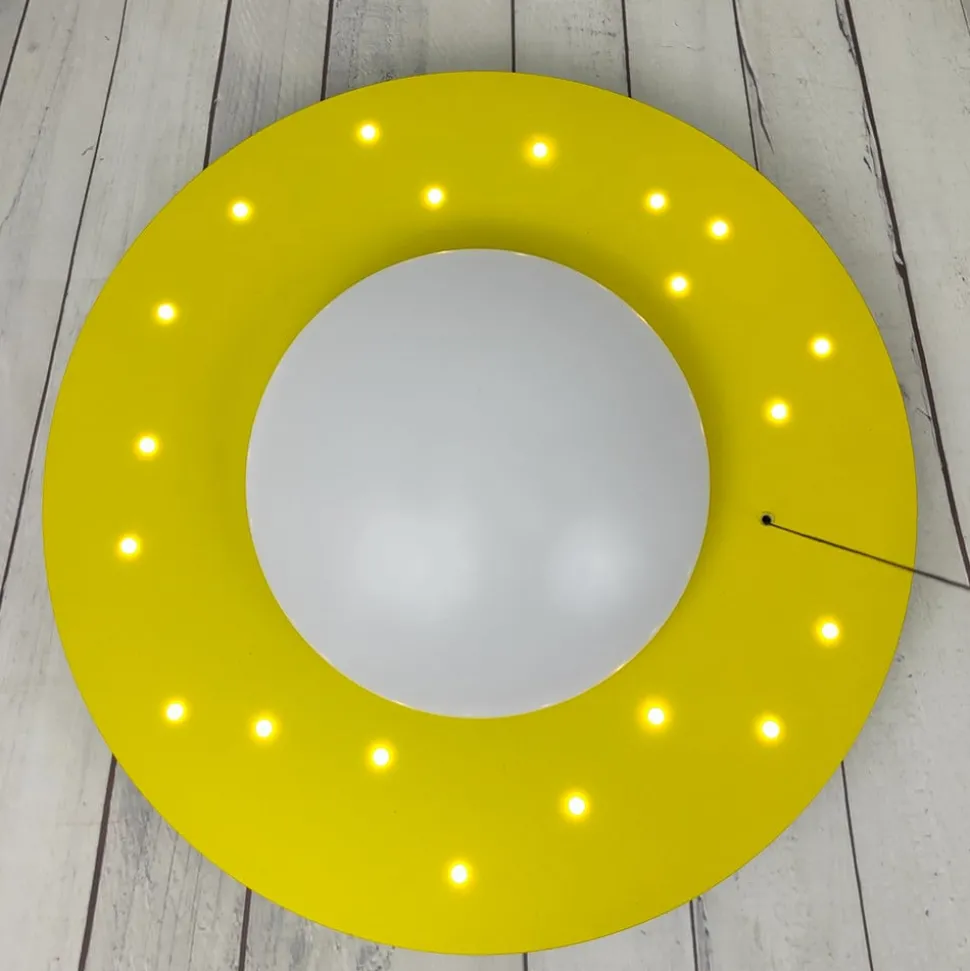 Plafondlamp Starlight met sterrenhemel, geel