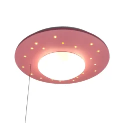 Plafondlamp Starlight met sterrenhemel, roze