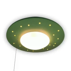 Plafondlamp Starlight met sterrenhemel, groen