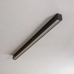 Plafondlamp Straight grafiet 122 cm