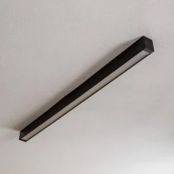 Plafondlamp Straight zwart 122 cm
