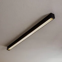 Plafondlamp Straight zwart 122 cm