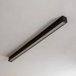 Plafondlamp Straight zwart 122 cm