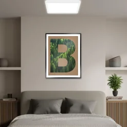 Plafondlamp Tava A, 29x29 cm, kunststof, wit