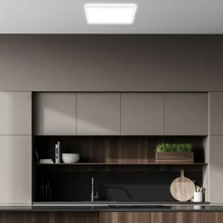 Plafondlamp Tava A, 29x29 cm, kunststof, wit