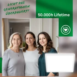 Plafondlamp Tava A, 29x29 cm, kunststof, wit