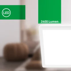 Plafondlamp Tava A, 29x29 cm, kunststof, wit