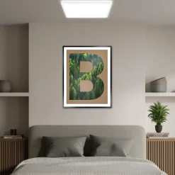 Plafondlamp Tava A, 42x42 cm, kunststof, wit