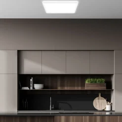 Plafondlamp Tava A, 42x42 cm, kunststof, wit