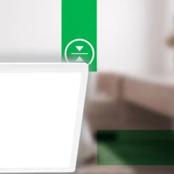 Plafondlamp Tava A, 42x42 cm, kunststof, wit