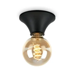 Plafondlamp Tepel voor de badkamer IP44 E27 zwart